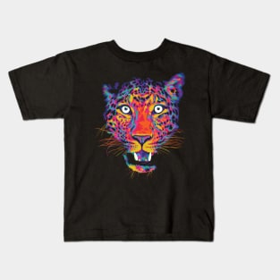 Hot Rainbow Leopard Kids T-Shirt